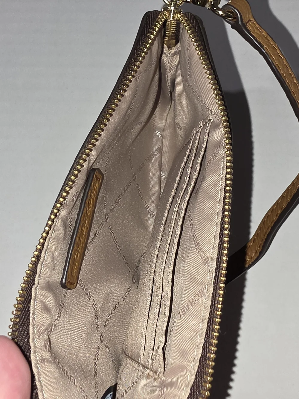 Michael Kors Fulton Signature Large Top Zip Wristlet